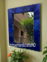 Mirror Blue Lapis Lazuli stone, exclusive Marble Stone mirrors Frames for living room decor, bathroom decor,kitchen decor Luxury Mirror Unique Handicrafts IND